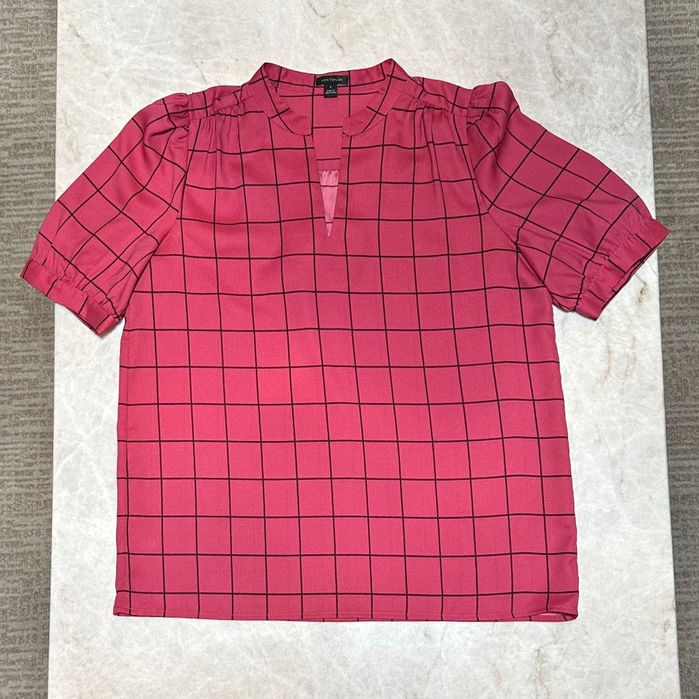 Ann Taylor Split Neck Blouse